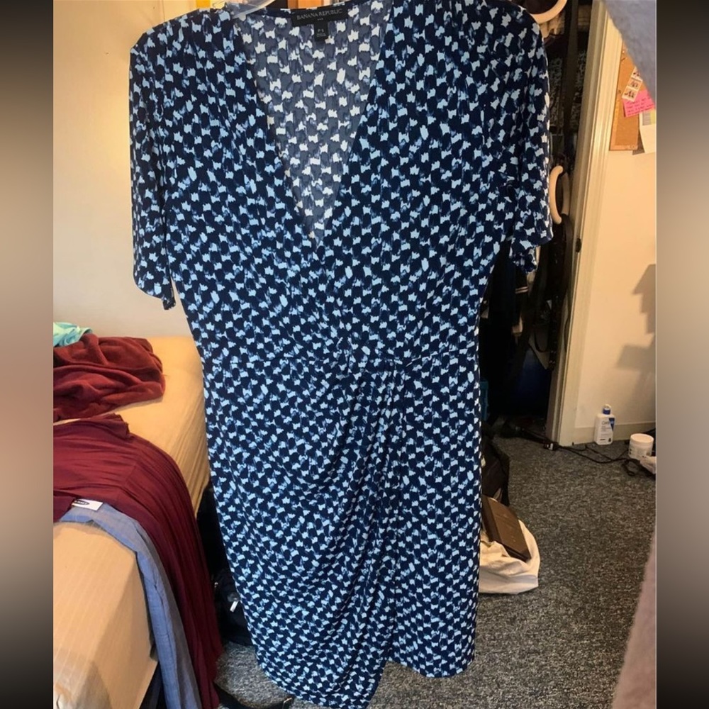 Petite Small BRAND NEW Banana Republic Dress blue